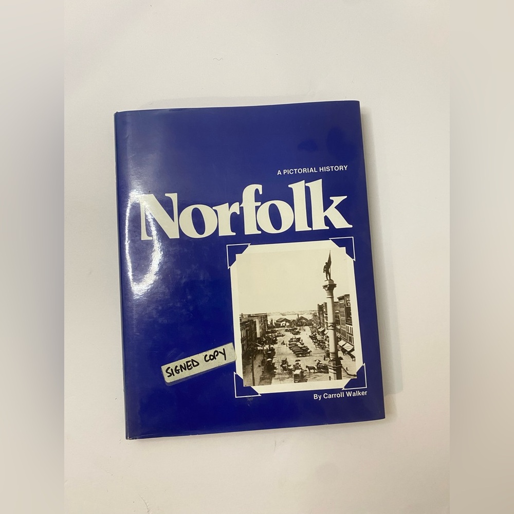 Norfolk signed Copy, Architect/Pic History Book,Vintage 1975 Carroll Walker